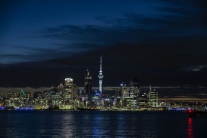 Anolis-Installation auf Aucklands Sky Tower