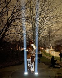 Elation Proteus Maximus illuminates firefighter memorial