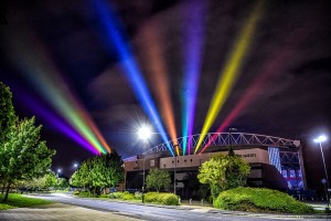 Corona: Leisuretec UK illuminates DW Stadium in Wigan with Robe