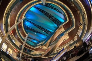 Elation lighting enhancement at shopping center in Monterrey